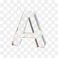 立体水晶透明金边字母A