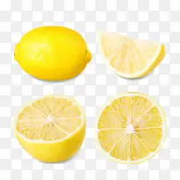 黄色半个整个柠檬