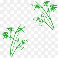 翠绿矢量竹子