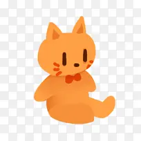 手绘风猫咪玩偶卡通橙色可爱橘猫