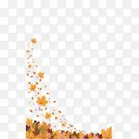 秋天梧桐叶飘落堆积的背景图