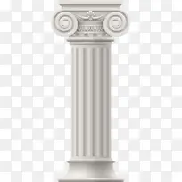 罗马柱，古典，白