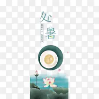 夏天处暑荷叶荷花花瓣