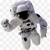 宇航员招手太空服