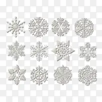 多种多样的雪花片