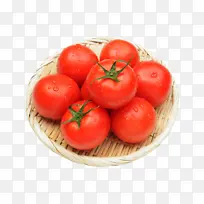 一筐红色的西红柿