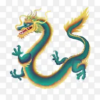国潮手绘青龙