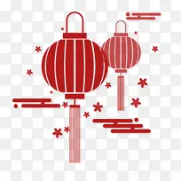 中国风灯笼古风装饰PNG透明免抠素材