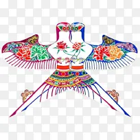 风筝中国剪纸节日鸳鸯