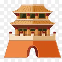 中国风，传统，城楼，建筑，国潮