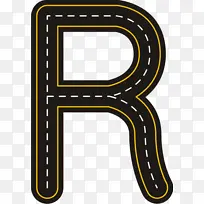 创意公路字母R
