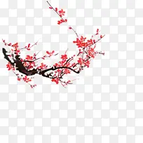 古风红梅红色图标免扣分享素材