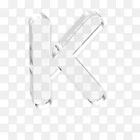 立体水晶透明字母k