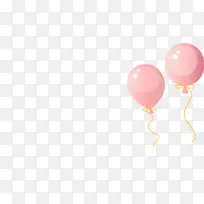 生日粉色气球