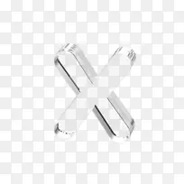 立体水晶透明字母x