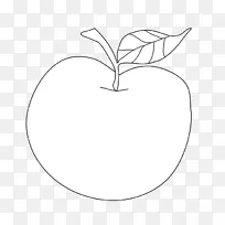 线条苹果简笔画