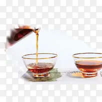 红茶  杯子 倒茶  透明杯