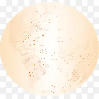 橙色橘色地球点线科技感