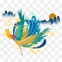 手绘国潮凤凰