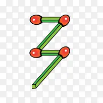 火柴数字3三斜边