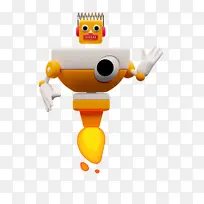 游戏3d图标橙机器人