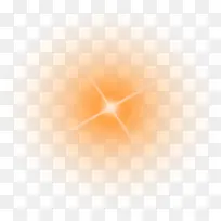 光效透明光效橙色星星光团