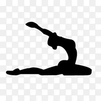 女性瑜伽剪影logo