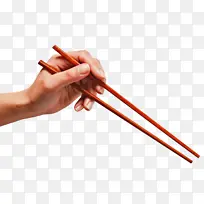 筷子夹菜动作