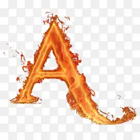 火焰效果字母A