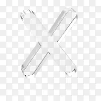立体水晶透明字母xx