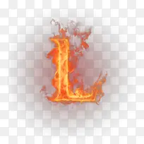 火焰效果字母L