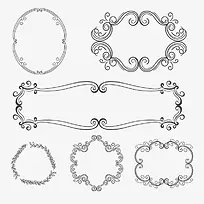 手绘黑白边框装饰