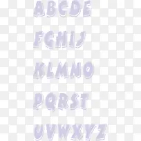 紫色可爱字母