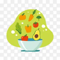 蔬菜水果插画图标