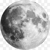黑白超级月亮满月元素