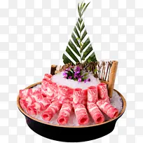 雪花牛肉盘式素材