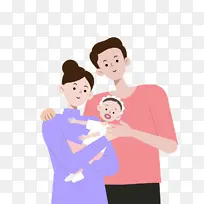 一家三口 宝宝 女人 男人 抱孩子