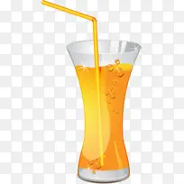 卡通美味橙汁果汁