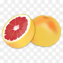 手绘水果 血橙 橙子 水果 果切