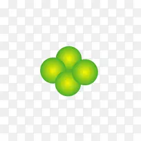 黄绿二色渐变圆圈元素