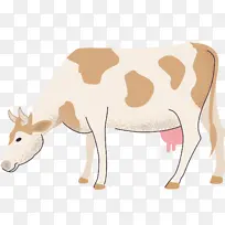 二维卡通矢量奶牛