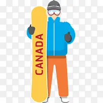 滑板 滑雪 运动员 滑雪板