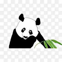 手绘国宝熊猫元素