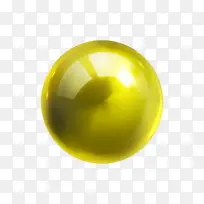 黄色立体圆球
