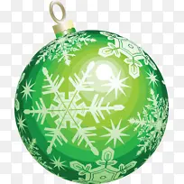 圣诞节绿色装饰球