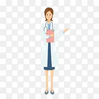 女医生行业人员插画
