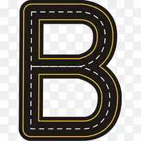 创意公路字母B