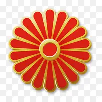 国潮古风春节红色手绘花