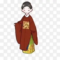手绘汉服人物绘画