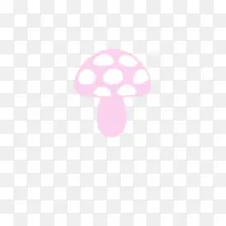 卡通粉色蘑菇